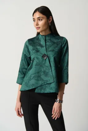 Joseph Ribkoff, 234273 Textured Woven Jacquard Swing Jacket Joseph Ribkoff, 234273 Textured Woven Jacquard Swing Jacket