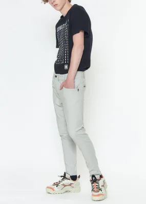 Konus Men's Chino Pant With Asymmetrical Zipper Fly in Gray Konus Men's Chino Pant With Asymmetrical Zipper Fly in Gray