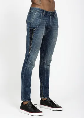 Konus Men's Double Entry Pocket Denim in Blue Konus Men's Double Entry Pocket Denim in Blue