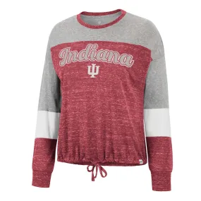 Ladies Indiana Hoosiers Joanna Tie Front Long Sleeve Ladies Indiana Hoosiers Joanna Tie Front Long Sleeve