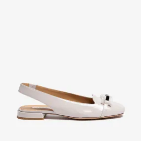 Light grey women's patent leather sling back ballet flat Light grey women's patent leather sling back ballet flat