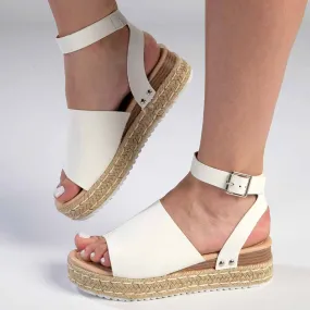 Madison Catherine 2 Espadrille Comfort Sandals - White Madison Catherine 2 Espadrille Comfort Sandals - White