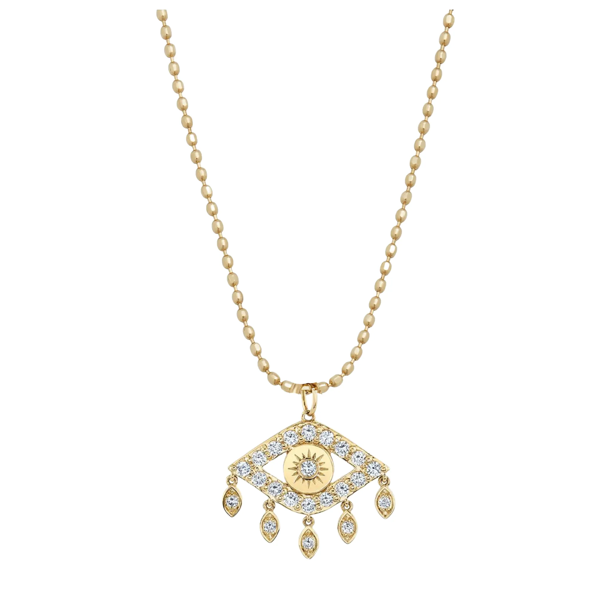 Marquise Drop Evil Eye Necklace