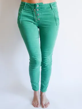 Melly & Co Emerald 4 Button Hole Detail Jeans Melly & Co Emerald 4 Button Hole Detail Jeans