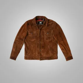 Men Chocolate Brown Style Fringes Suede Leather Western Jacket Men Chocolate Brown Style Fringes Suede Leather Western Jacket