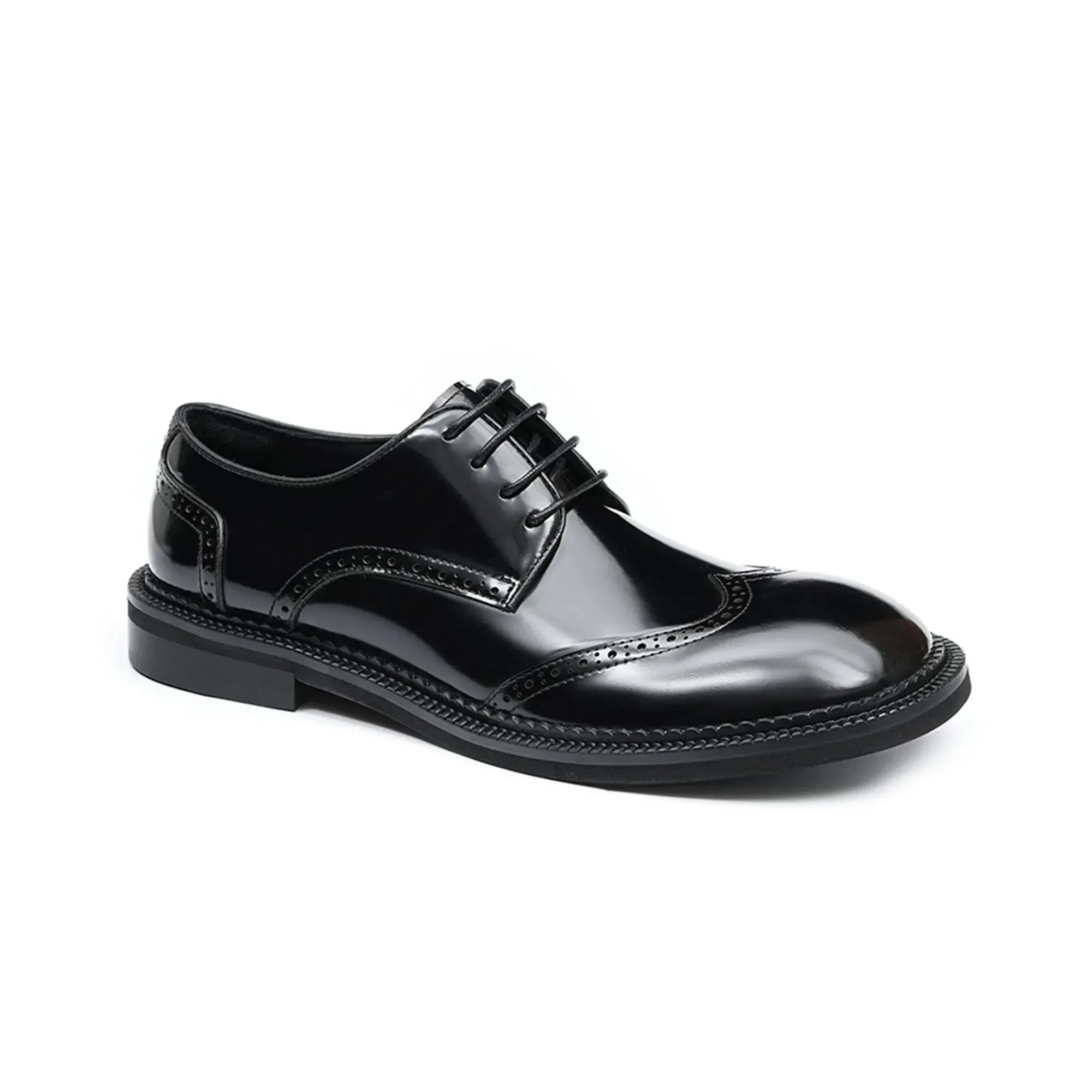 Men's Patent leather big toe shoes D23703