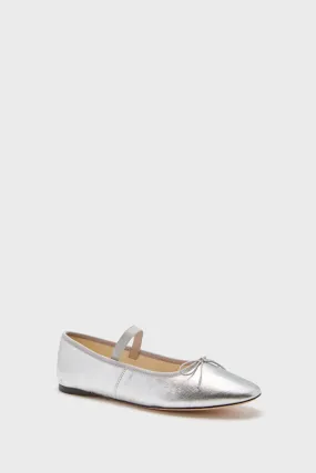 Metallic Silver Leonie Flats Metallic Silver Leonie Flats