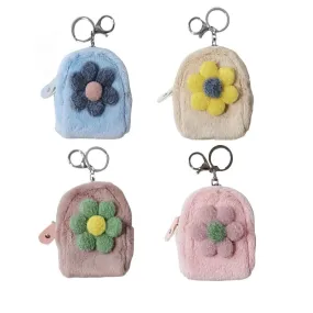 Mini Fluffy Backpack Style Key Chain Coin Purse Pouch Cash Bag Small Wallets Wallet Bags Mini Fluffy Backpack Style Key Chain Coin Purse Pouch Cash Bag Small Wallets Wallet Bags
