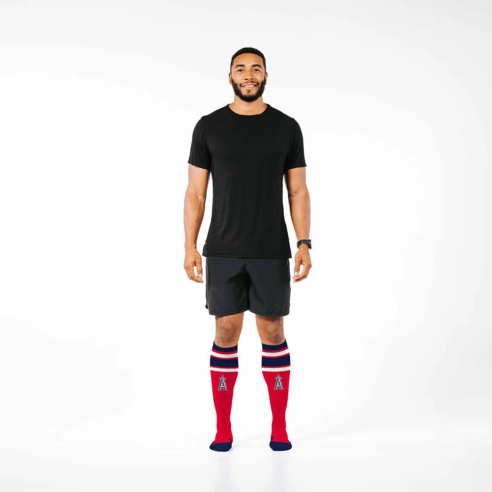 MLB Compression Socks, Los Angeles Angels - Classic Stripe