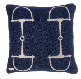 NAVY CLASSIC BIT CUSHION NZ WOOL 60X60 CM. NAVY CLASSIC BIT CUSHION NZ WOOL 60X60 CM.