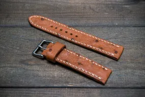 Ostrich leather watch straps/  Cognac color/  handmade to order in Finland Ostrich leather watch straps/  Cognac color/  handmade to order in Finland