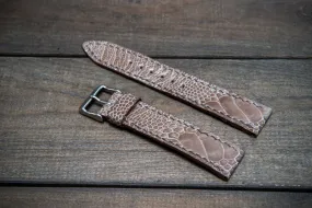 Ostrich legs leather watch straps/ Vintage beige/  handmade to order in Finland Ostrich legs leather watch straps/ Vintage beige/  handmade to order in Finland