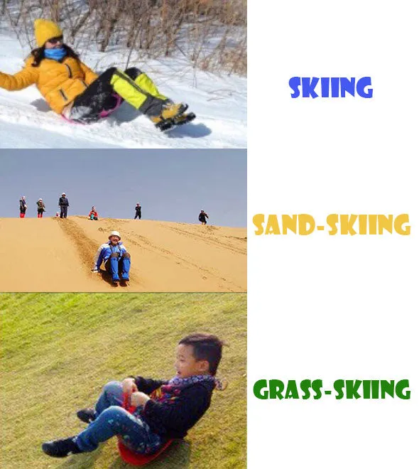 Outdoor Snow Sled for Kids/Adult,Grass Skiing, Sand Board, Winter Toboggan - #FNUKT-03000