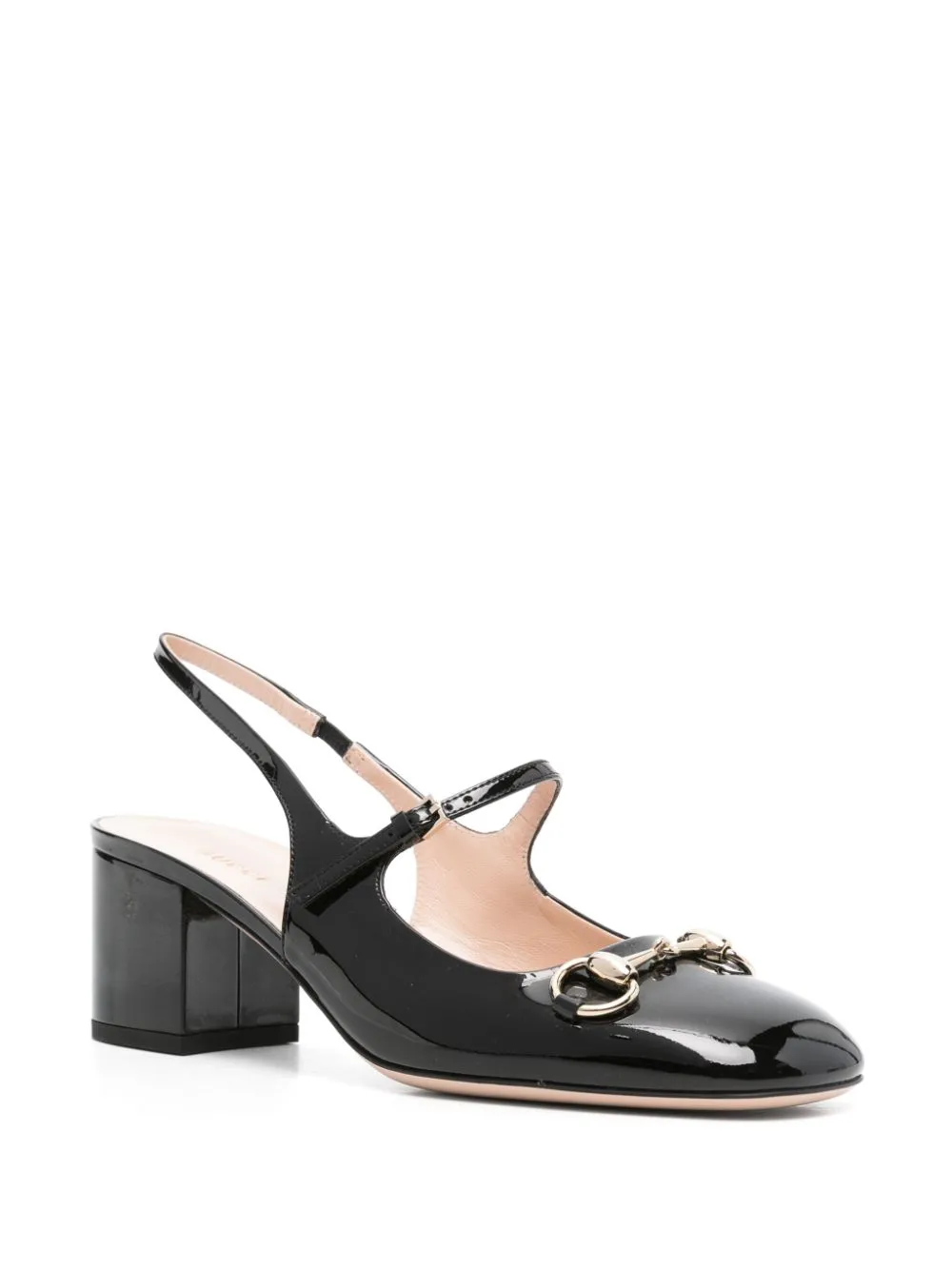 PATENT LEATHER SLINGBACK PUMPS