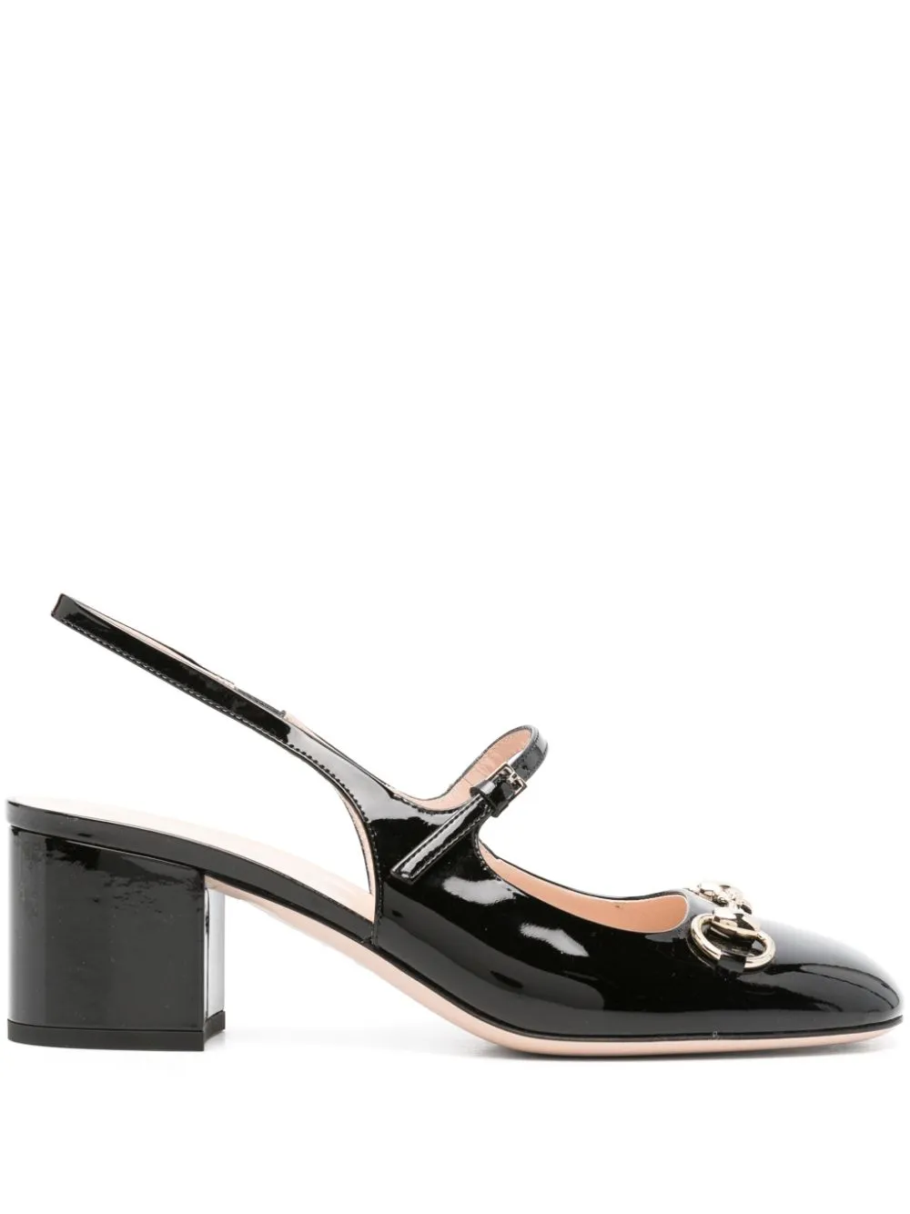 PATENT LEATHER SLINGBACK PUMPS