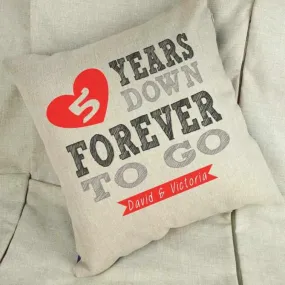 Personalised Forever To Go Linen Cushion Personalised Forever To Go Linen Cushion