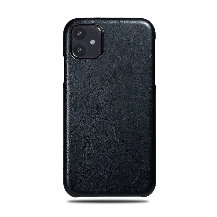 Personalized Bot Font iPhone 11 Black Leather Case