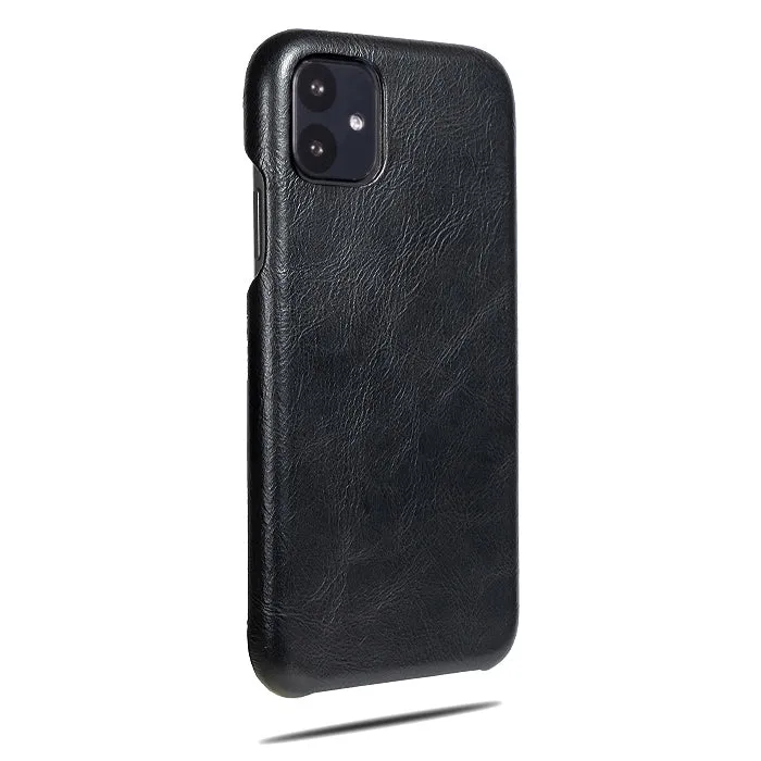 Personalized Bot Font iPhone 11 Black Leather Case