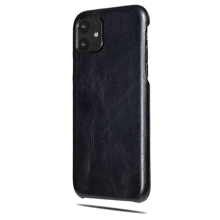 Personalized Bot Font iPhone 11 Black Leather Case
