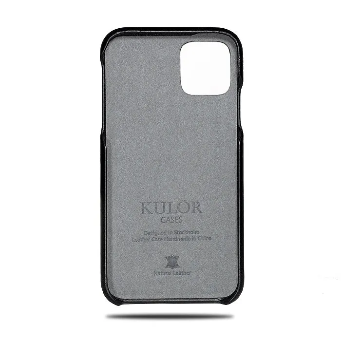 Personalized Bot Font iPhone 11 Black Leather Case