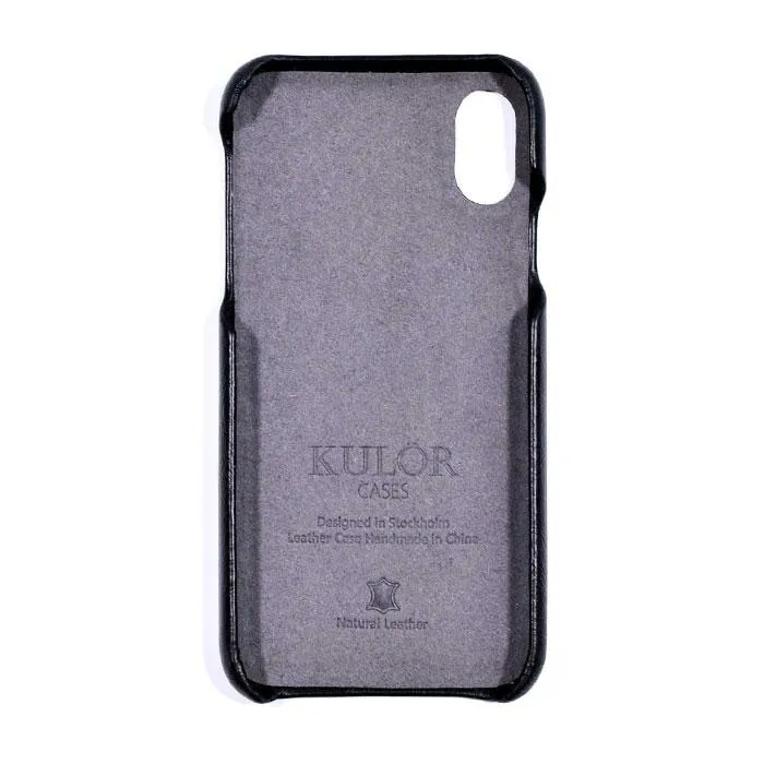 Personalized Bot Font iPhone Xs Max Black Leather Case
