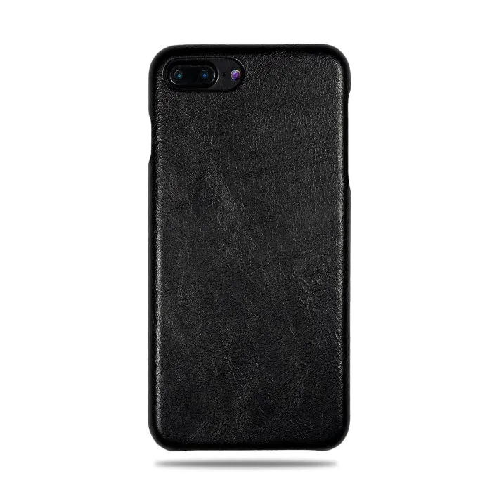 Personalized Red Stripe iPhone 8 Plus / iPhone 7 Plus Black Leather Case