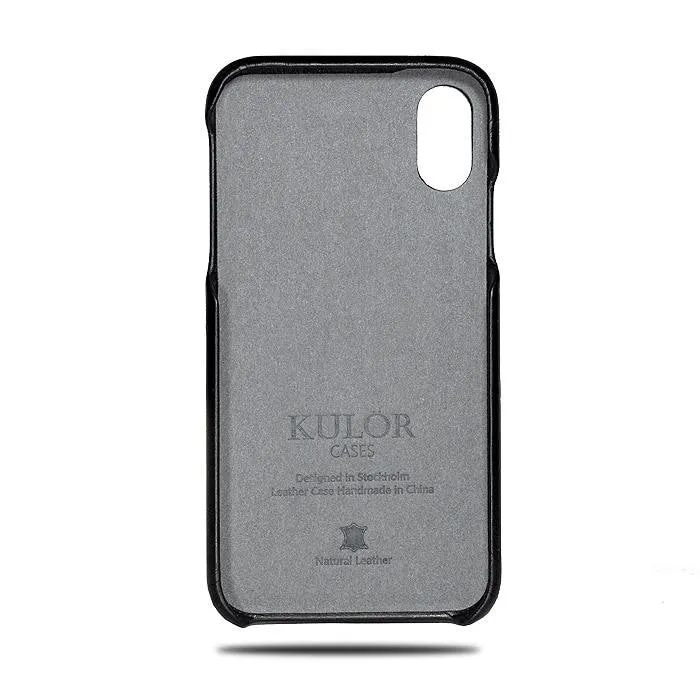 Personalized Red Stripe iPhone XR Black Leather Case