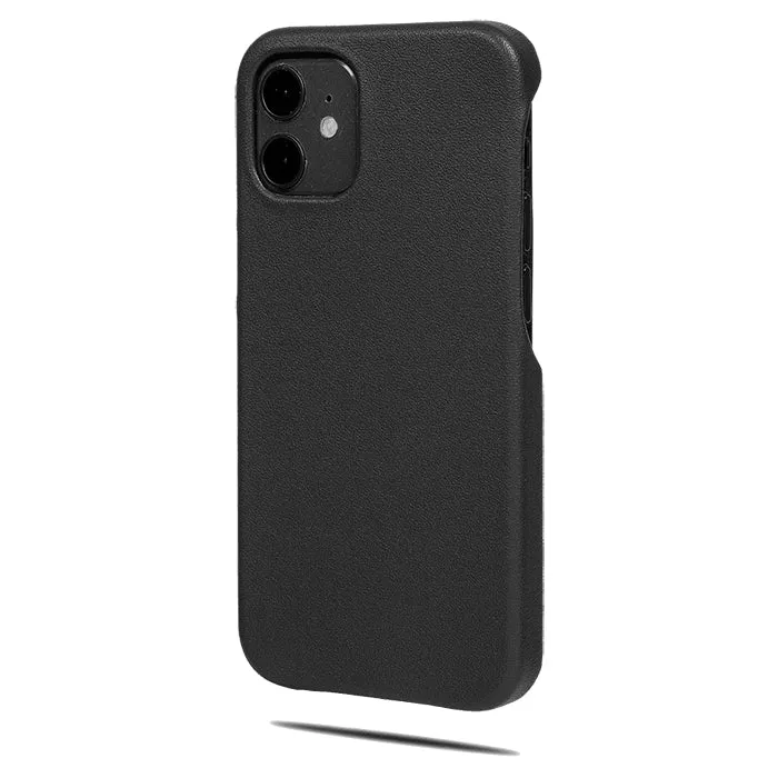Personalized Signature iPhone 12 Black Leather Case