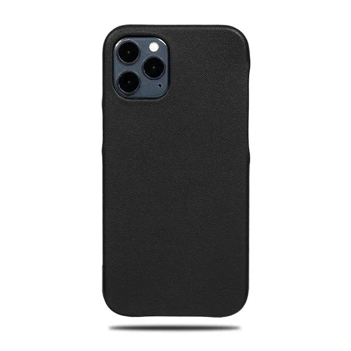 Personalized Signature iPhone 12 Pro Max Black Leather Case
