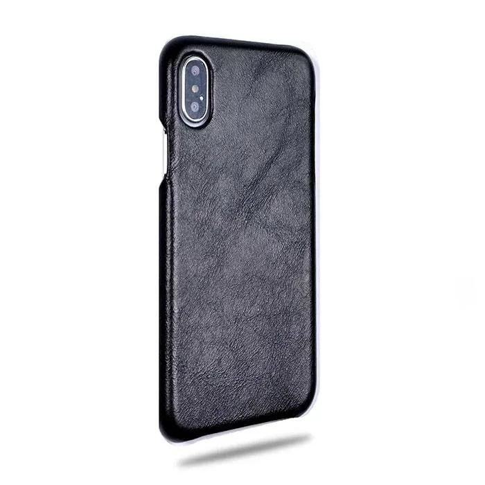 Personalized Signature iPhone Xs Max Black Leather Case