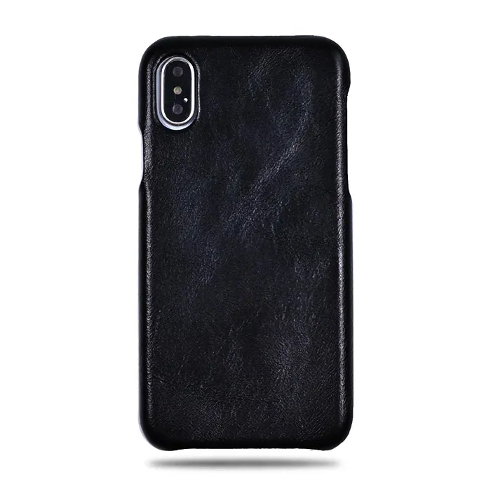 Personalized Signature iPhone Xs Max Black Leather Case
