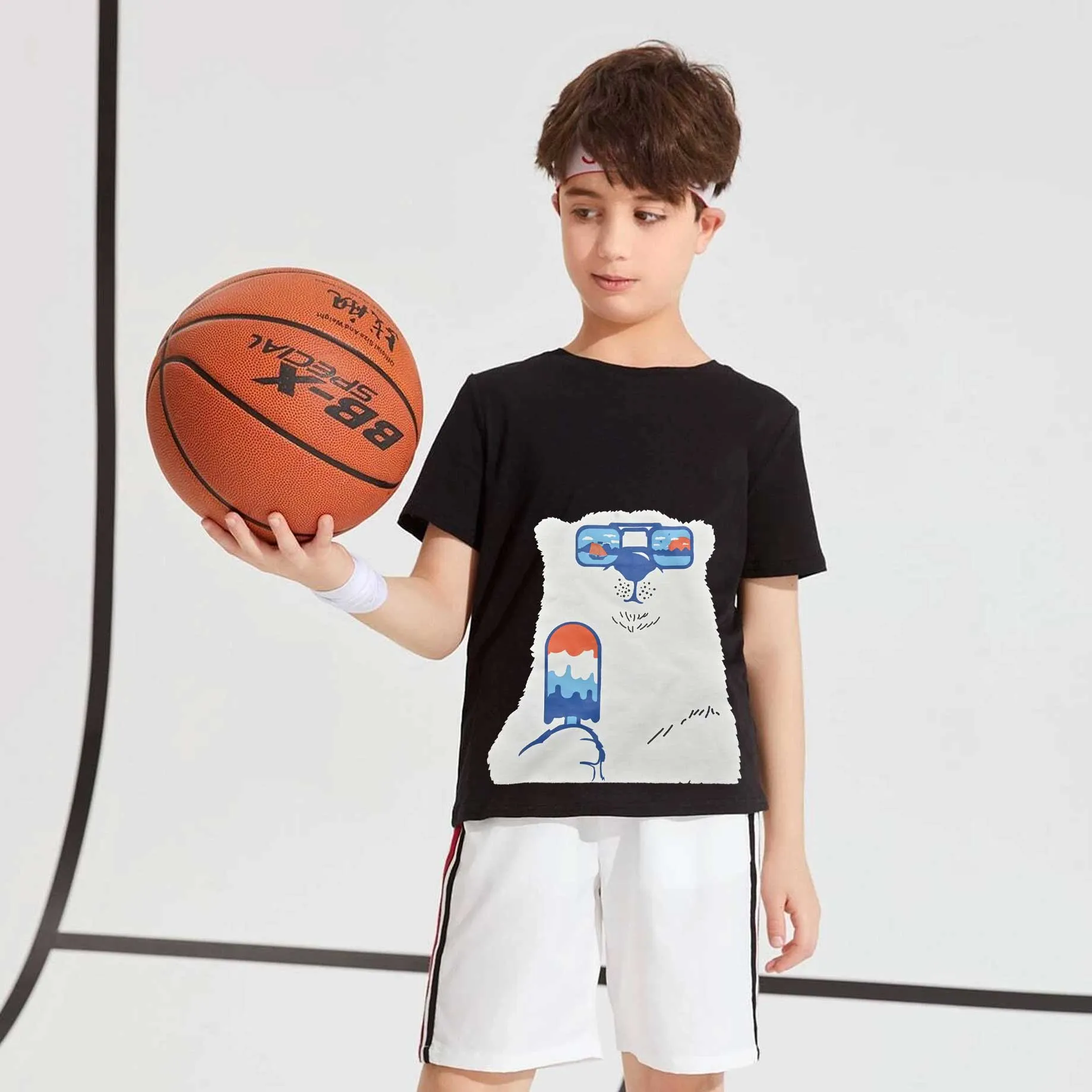 Polo Republica Boy's Cool Polar Bear Printed Tee Shirt