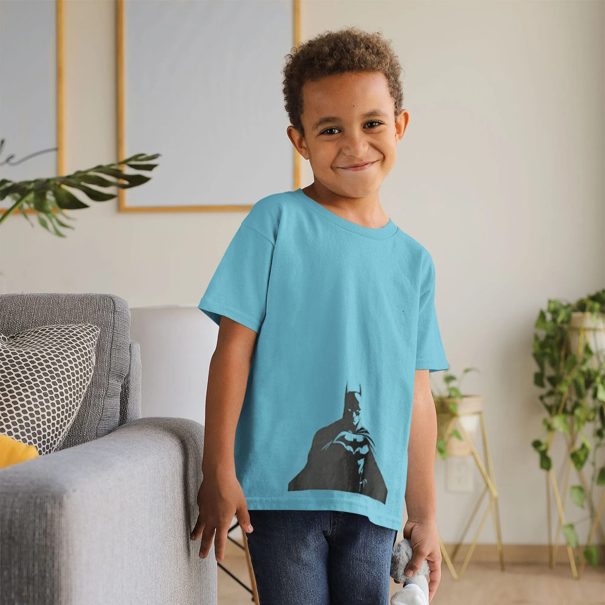 Polo Republica Boy's Superhero Batman Logo Printed Tee Shirt