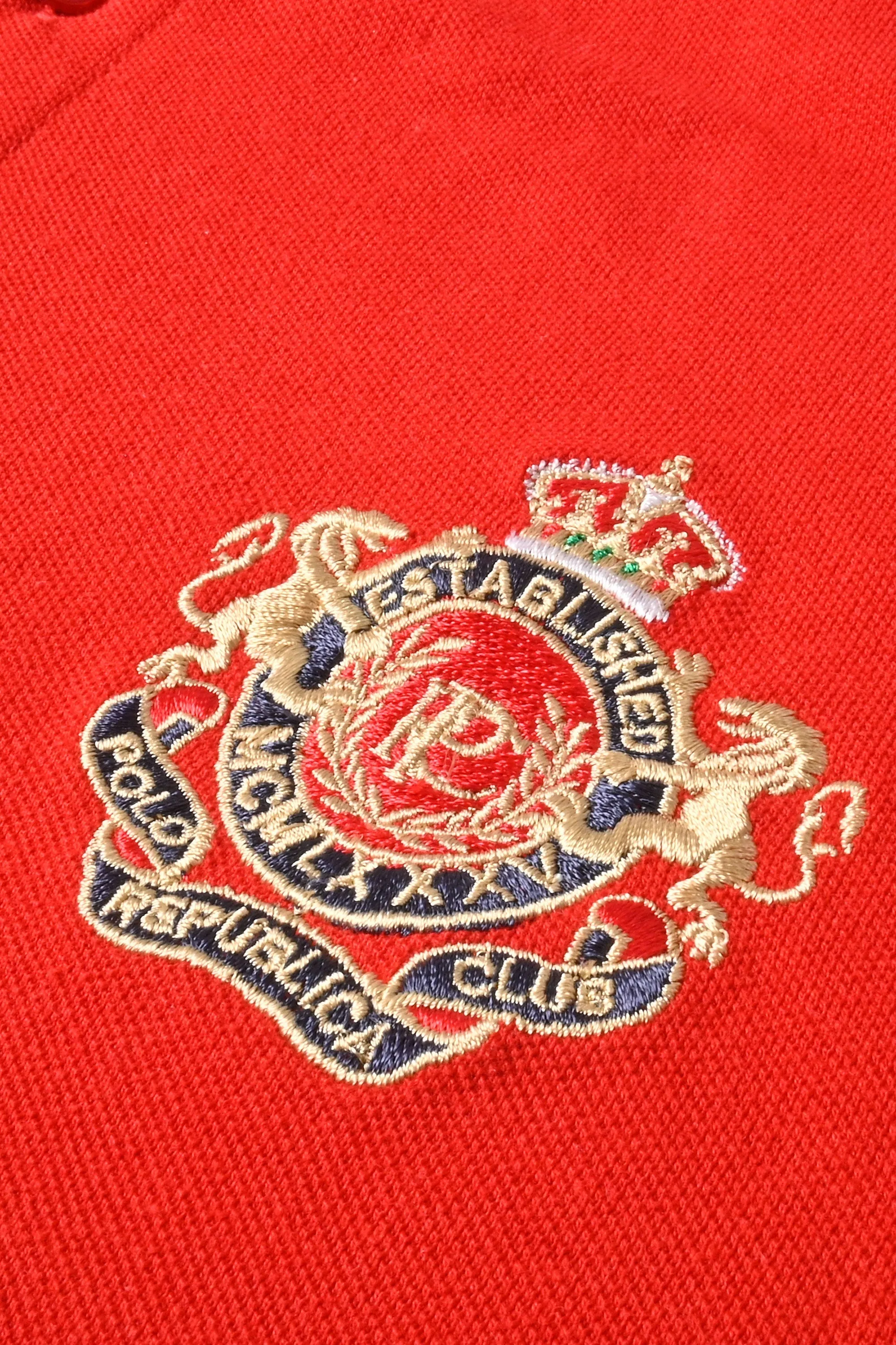 Polo Republica Men's Crest Embroidered Pique Casual Shirt