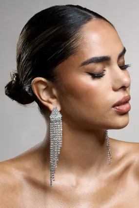Prosper | Silver Diamante Tassel Earrings Prosper | Silver Diamante Tassel Earrings