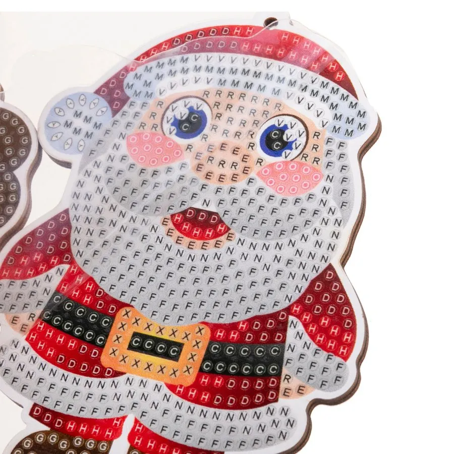 "Christmas Buddies" Crystal Art Hanging Decorations Set of 6