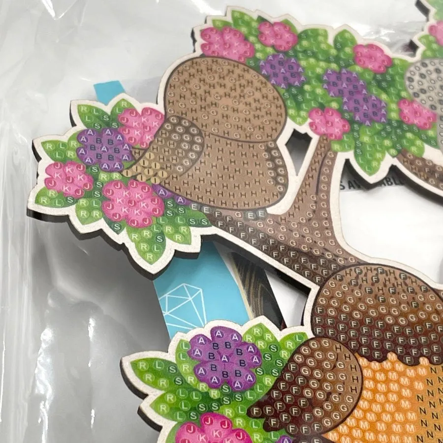 "Owl Tree" Crystal Art Wooden Decoration