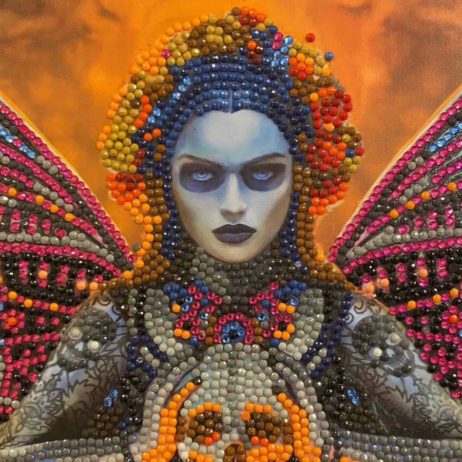 "Skull Fairy" Crystal Art Scroll Kit 40x50cm