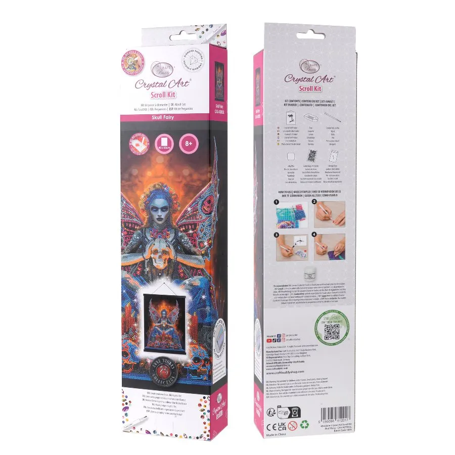 "Skull Fairy" Crystal Art Scroll Kit 40x50cm
