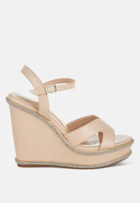 Regina Rhinestones Embellished Wedge Sandals Regina Rhinestones Embellished Wedge Sandals