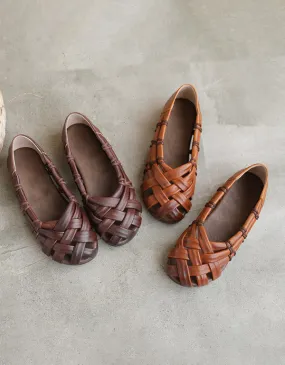 Retro Leather Hand-woven Sandals Retro Leather Hand-woven Sandals