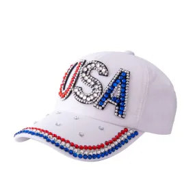 Rhinestone Bling USA Hat Rhinestone Bling USA Hat