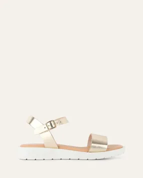 ROBIN FLAT SANDALS GOLD LEATHER ROBIN FLAT SANDALS GOLD LEATHER