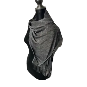 Scarf - Black with Silver Sparkles Jersey Top Scarf - Black with Silver Sparkles Jersey Top