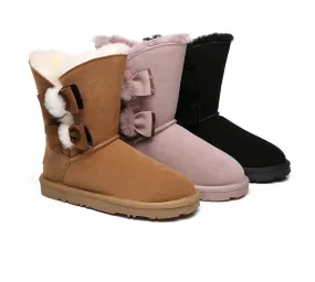 Sheepskin Double Bow Boots Women Eira Sheepskin Double Bow Boots Women Eira
