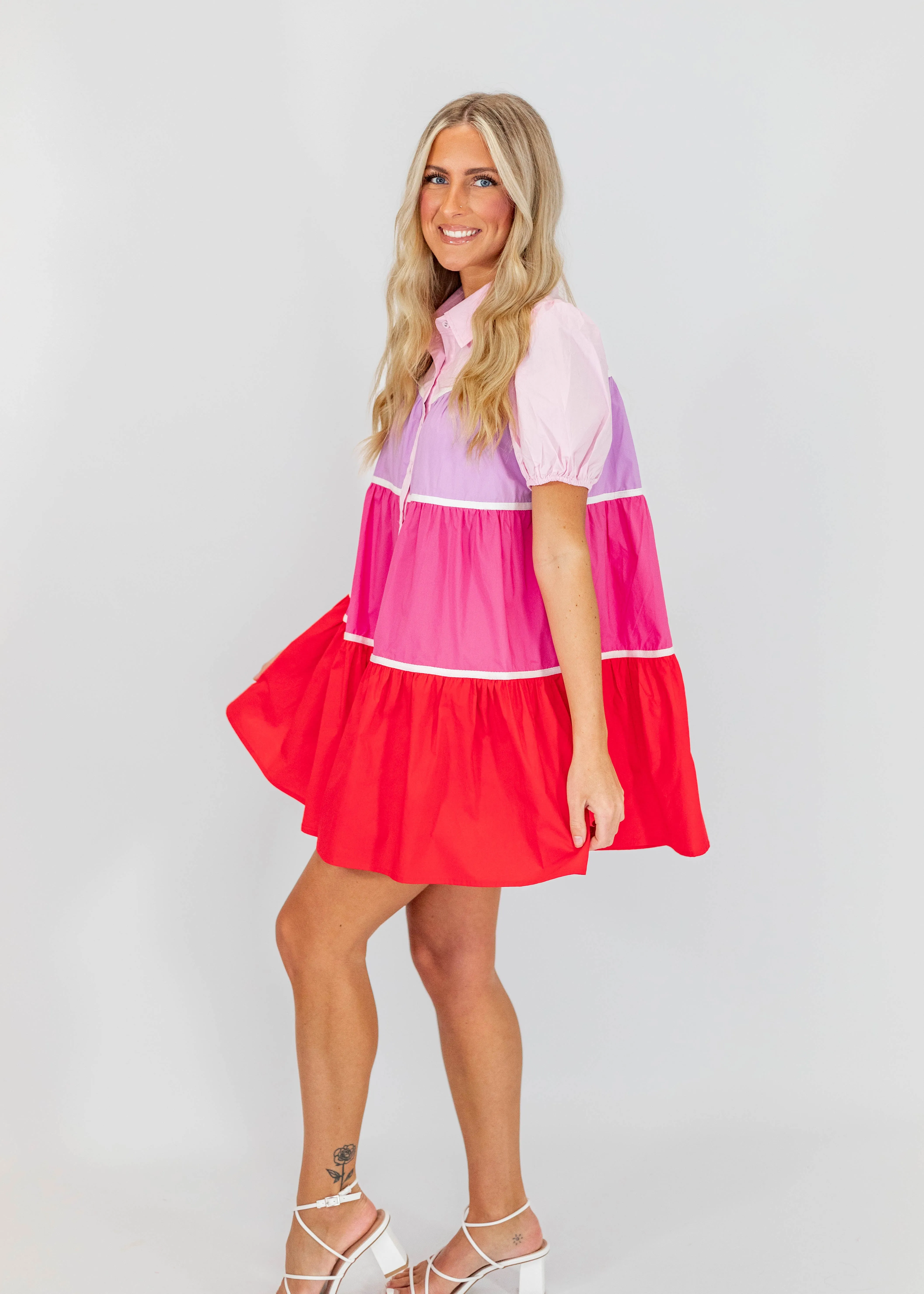 Shine Bright Button Down Dress FINAL SALE