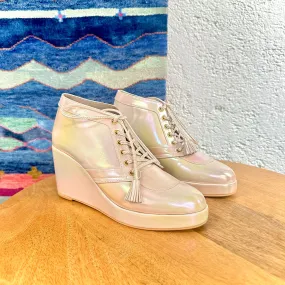 Sneaker Wedges (light gold holographic) Sneaker Wedges (light gold holographic)