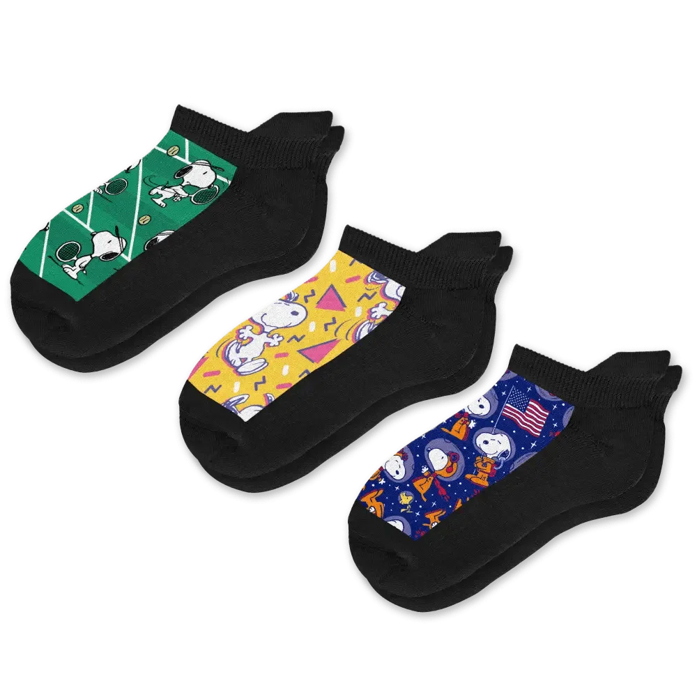 Snoopy Adventure Ankle Diabetic Socks Bundle 3-Pack