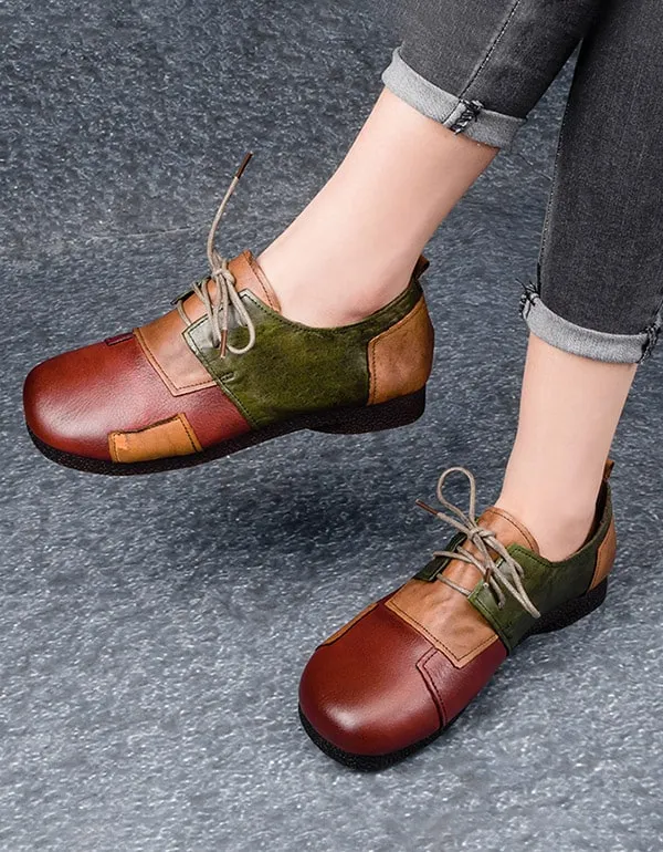 Spring Autumn Handmade Retro Flat Shoes