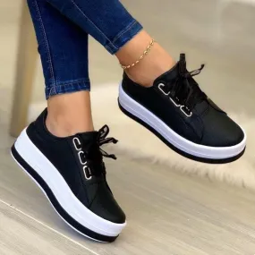 Stylish & Comfortable Lace-up Platform Sneakers for Women Stylish & Comfortable Lace-up Platform Sneakers for Women